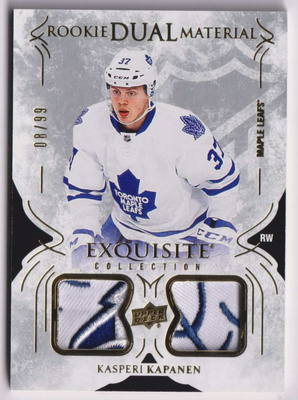 2016-17 UD Rookie Dual Material Kasperi Kapanen /99