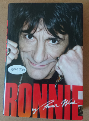 Rolling Stones Ronnie Wood , kirja, nimikirjoitus