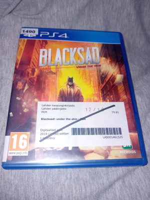 PS4 Blacksad : Under the Skin limited edition ( SIS POSTIKU