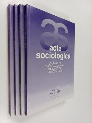 Acta Sosiologica - vol. 37 No. 1-4/1994 : journal of the ...
