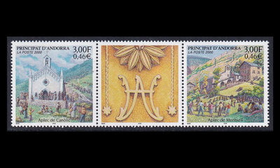 Andorra Fr 552-3ds ** Kyläfestivaalit (2000)