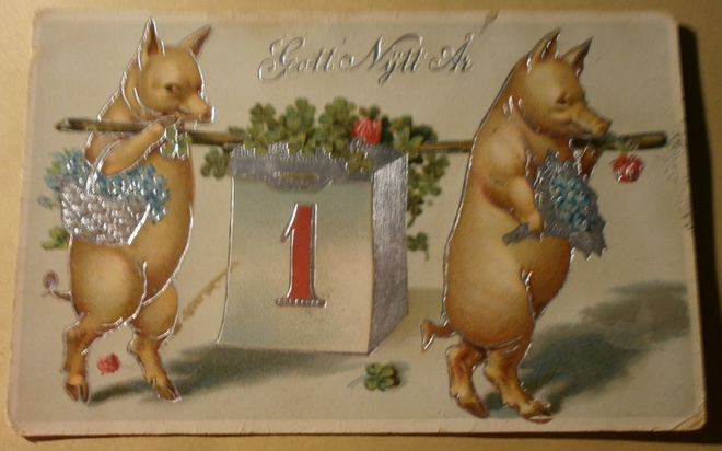 Possut tuovat Uuden Vuoden onnittelut, p. 1911