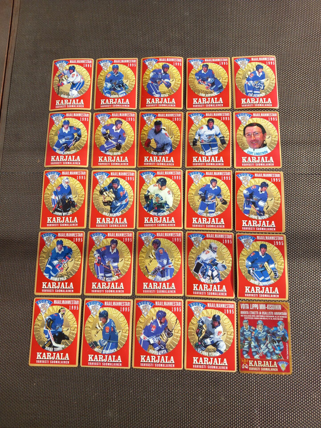Karjala maailmanmestari 1995 etiketit 1 € kpl
