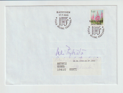 ERIKOISLEIMA ,17.7.1993, MUSIIKKIFESTIVAALIT, Kaustinen
