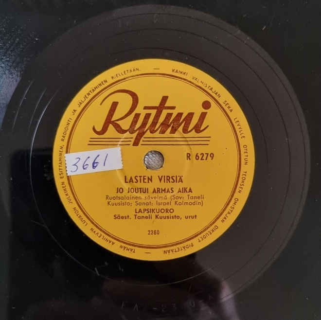 Savikiekko 1955 - Lapsikuoro ja Maiju Kuusoja - Rytmi R 6279