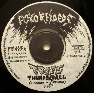 7” SINGLE Tries - Thunderball / I Want Her POKO REKORDS