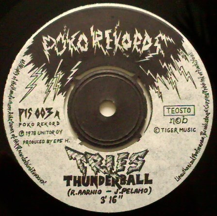 7” SINGLE Tries - Thunderball / I Want Her POKO REKORDS