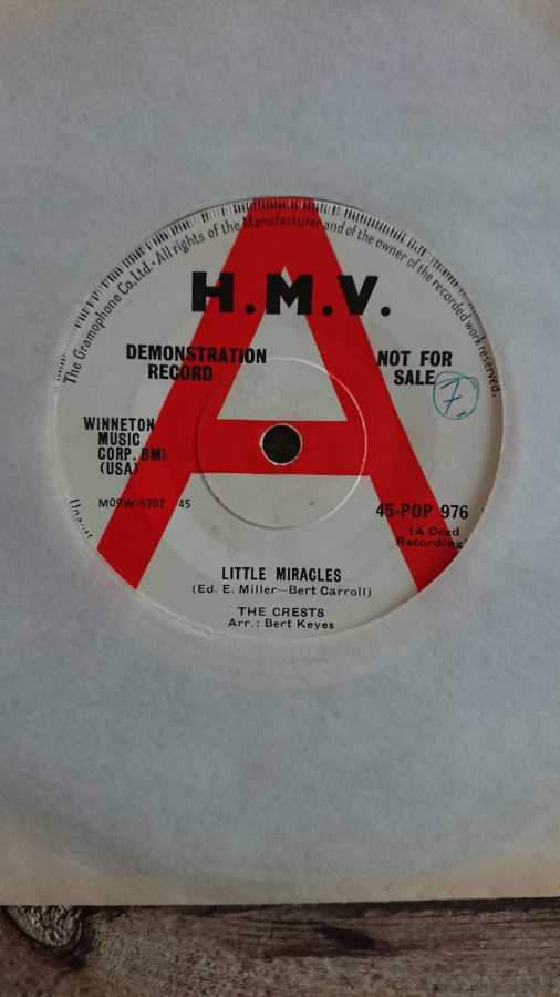 The Crests – Little Miracles / Baby I Gotta' Know PROMO