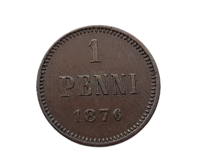 1 penni 1876 - hyväkuntoinen!