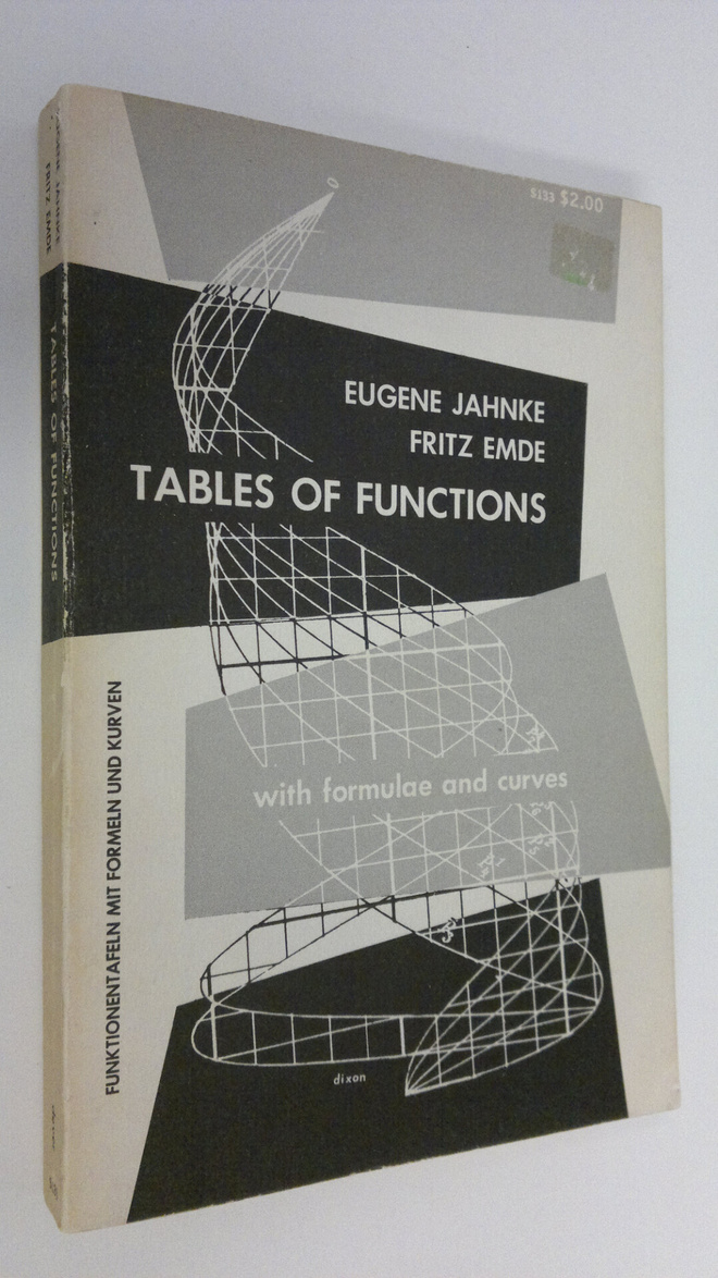 Eugene Jahnke : Tables of functions with formulae and curves