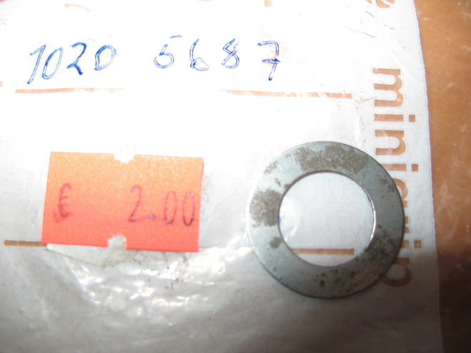 Solifer-tomos , Aluslevy(0,5mm) , vaihdeakselille (NOS.)