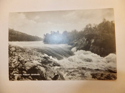 VANHA Postikortti Petsamo Patsjoki Jäniskoski 1930-l