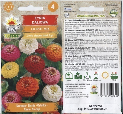 Tsinnia "Liliput Mix" - siemenet #