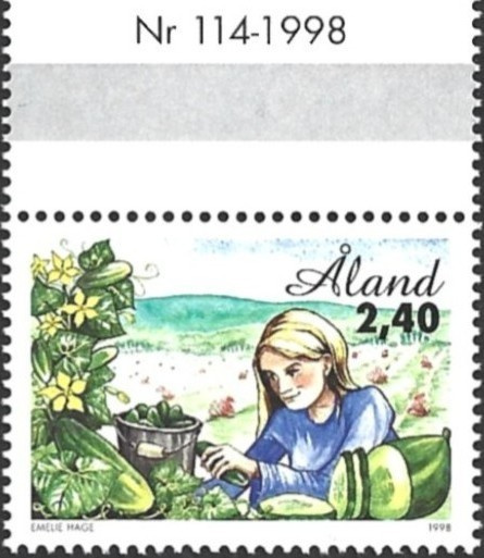 Åland 1998 Maatalous 2,40 mk välilöpari numero ** LaPe 135