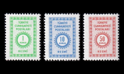 Turkki D_100-2 ** Virkamerkit (1965)