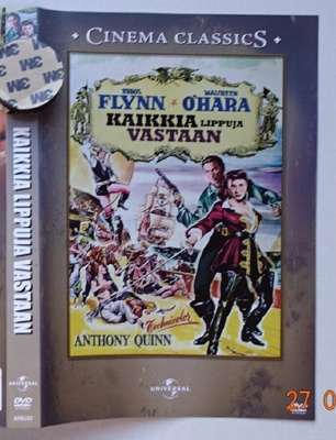 dvd, Kaikkia lippuja vastaan (E. Flynn, M. O'Hara, A. Quinn)