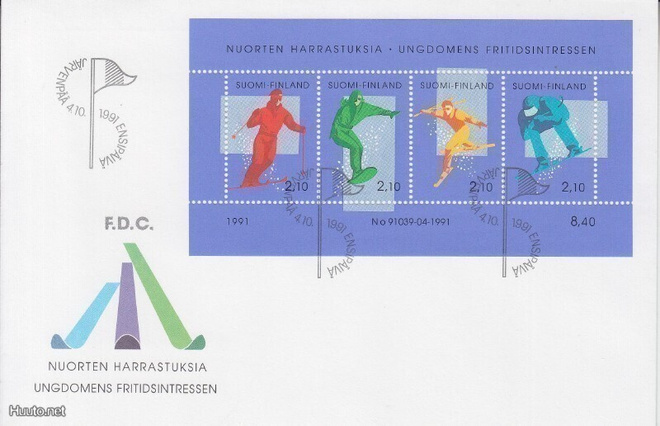 FDC 1991 Nuorten harrastuksia (järvenpää postimerkin päivä