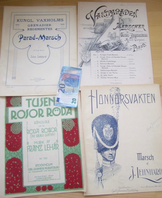 VANHAT Nuotit 4 Vihkoa Sotilasmarssit Ruotsi