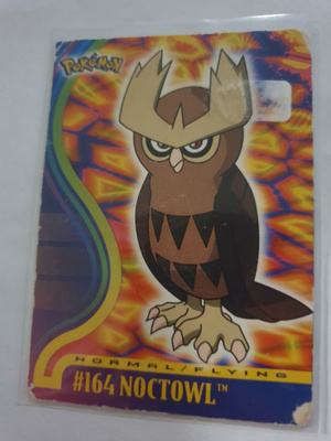 Noctowl #164 Pokemon 2001 Topps Johto non holo, blue topps