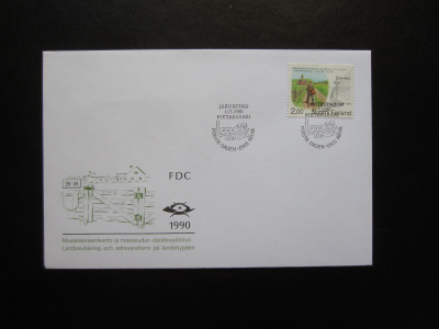 FDC 1990 Maalaiskirjeenkanto Suomessa 100 vuotta