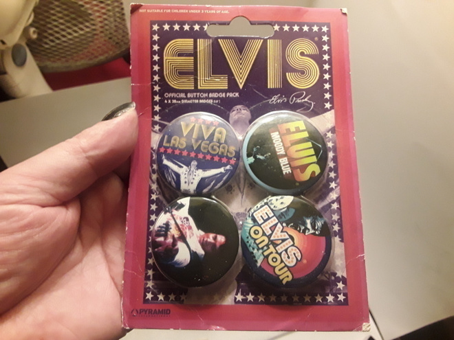Vintage Elvis rintamerkki x 4 , alkuperäispakkaus