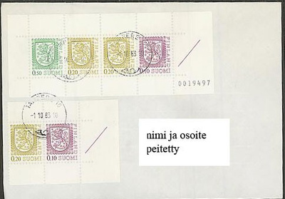1982 AV11 vihkolehti kontr.nro  ym kirje