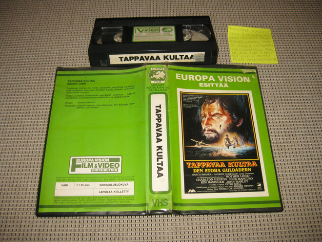 Tappavaa Kultaa-VHS (FIx, Europa Vision, Kim Basinger, 1982)