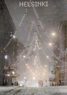 Helsinki Aleksanterinkatu jouluvalaistus