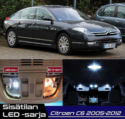Citroen C6 Sisätilan LED-sarja 23-osainen