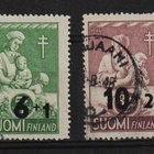 1947 Tuberkuloosi ylipainama-merkit leimattuina ja ** - pikkukuva 1