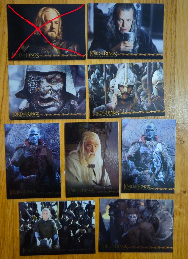 The lord of the rings holo keräilykortit