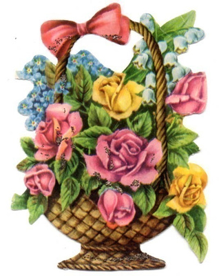 EO 6001 / Upeita ruusuja korissa. 1950-l.