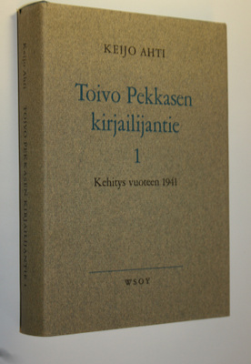 Keijo Ahti : Toivo Pekkasen kirjailijantie 1, Kehitys vuo...