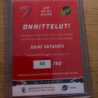 Sami Vatanen JYP signature silver blueline 26-27 - pikkukuva 2