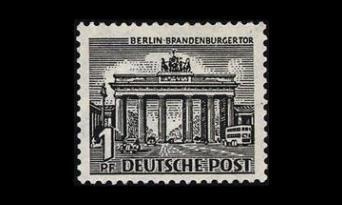 Berlin 42 ** Rakennuksia 1 Pf (1949)