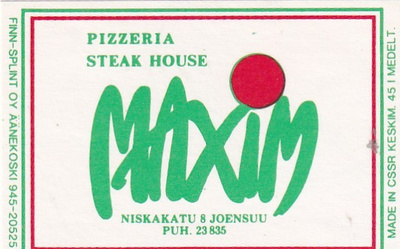 Joensuu, MAXIM Pizzeria Steak House     3/16