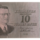 10 Markkaa 1963 Litt. A, mielenkiintoinen sarjanumero - pikkukuva 1