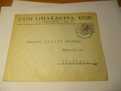 1927 Kemi Uusi Lihakauppa liikekuori