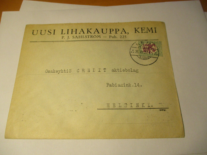 1927 Kemi Uusi Lihakauppa liikekuori