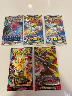 Pokemon-korttipakat 5 kpl