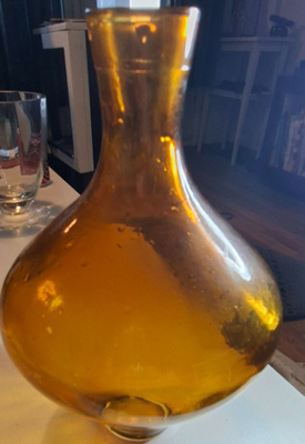 KAJ FRANK Nuutajärvi-iso harvinainen Sargasso-pullo AMBER