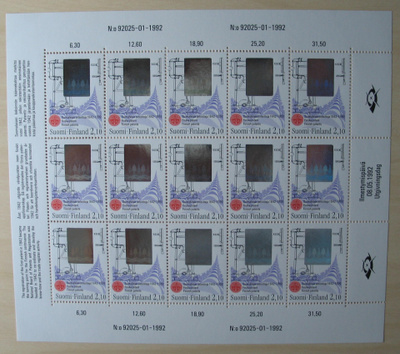 Postimerkit 1992 Suomailaisia patentteja