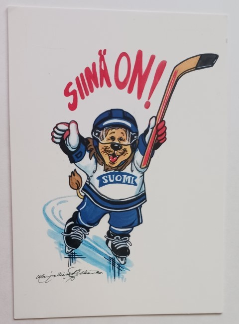 Pitkäranta: Siinä on! 'Jääkiekkoleijona', ei p.
