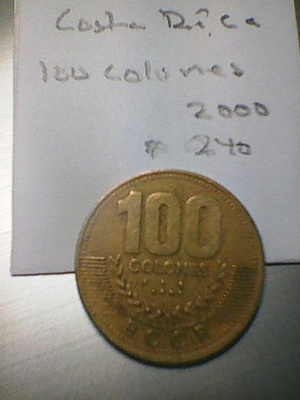 Costa Rica 100 colones 2000, km#240
