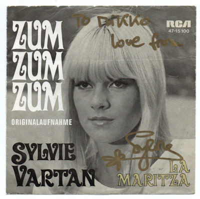 Single SYLVIE VARTAN Zum Zum Zum/ La Maritza. Aito nimikirjo