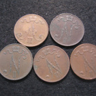 5 kpl 5 penniä - 1889-1917 - pikkukuva 2
