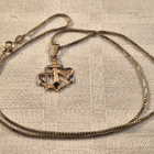 Usko-toivo-rakkaus + ketju, 14K, 50 cm, 22x18 cm - pikkukuva 1