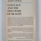 Joseph Church : Language and the discovery of reality - pikkukuva 2