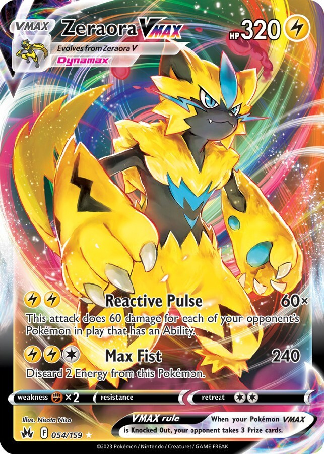 Zeraora VMAX 054/159 - Crown Zenith - NM/M