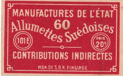 Allumettes Suodoises , MaN. de. SOK Finlande b509